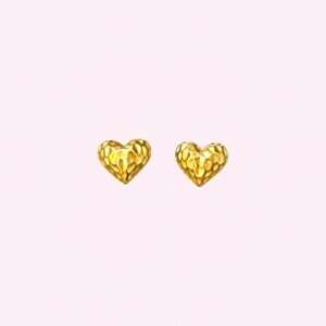 Golden Pulse Heart Studs 💛