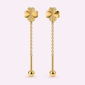 Golden Bloom Drop Earrings 🌼
