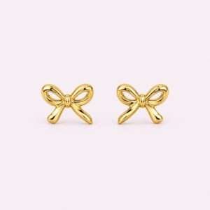 Golden Promise Bow Earrings 🎀